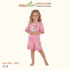 BST Mùa Thu - Bộ Đùi Tay Lỡ Cotton Mỹ Bé Gái Cao Cấp - 025 2078