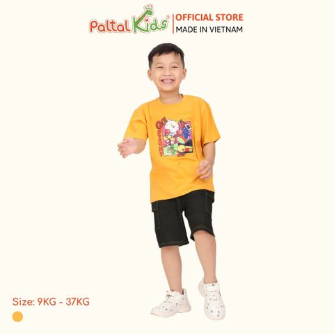 Áo Thun Cotton Mỹ Hình In Mèo GO! Bé Trai Cao Cấp - 020 1400
