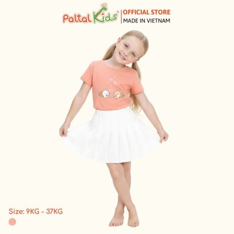 Áo Thun Cotton Mỹ Hình In Thỏ Bé Gái Cao Cấp - 020 1388