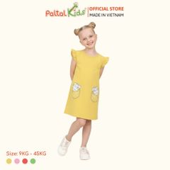 Đầm Dáng A Cánh Tiên Hình In Giả Túi Cotton Mỹ Cao Cấp - 02C 8020