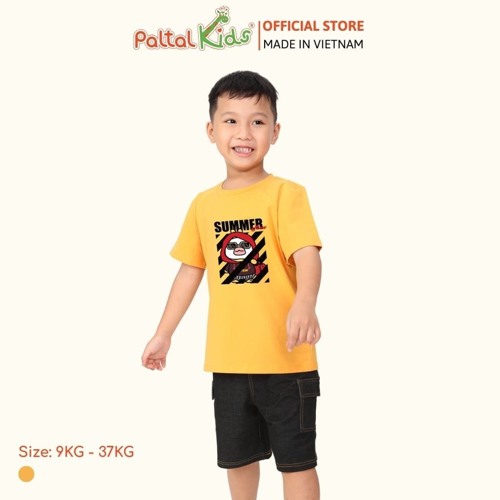 Áo Thun Hình In Chim Cánh Cụt Cotton Mỹ Bé Trai Cao Cấp - 020 1404