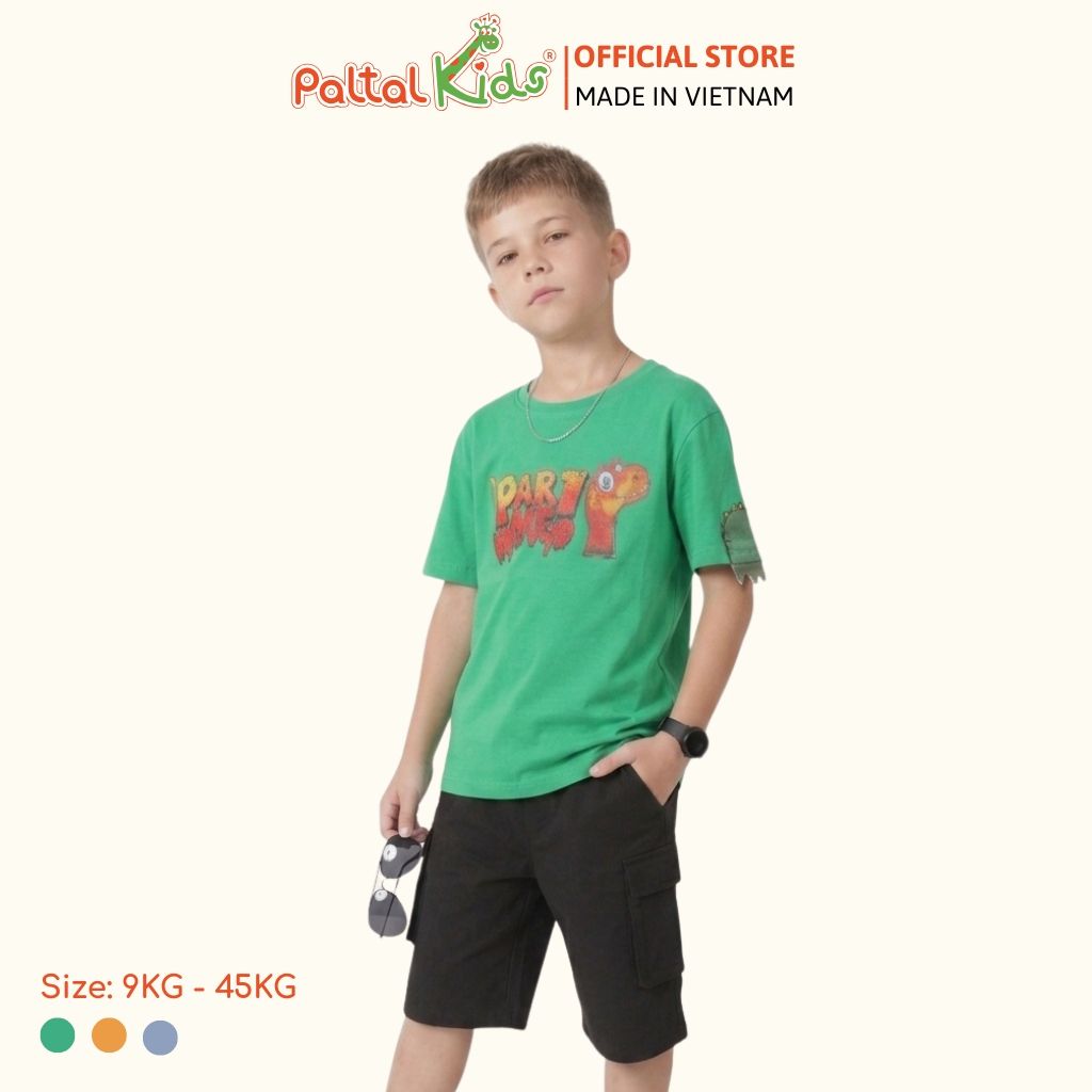 Đồ Bộ Đùi Túi Hộp Hình In Nhiệt Khủng Long  Cotton Mỹ Bé Trai Cao Cấp - 025 2120