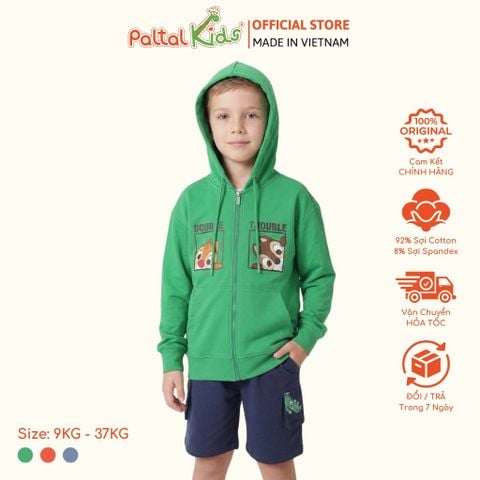 Áo Khoác Cotton TC Chống Nắng Hình In Sóc Chuột Bé Trai Cao Cấp - 431 4024