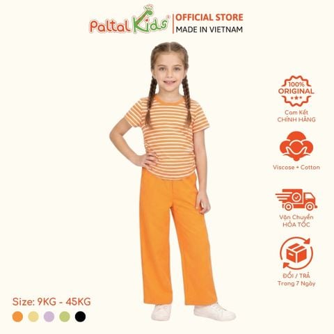 Đồ Bộ Dài Áo Dây Rút Cotton Viscose Bé Gái Cao Cấp - 023 6073