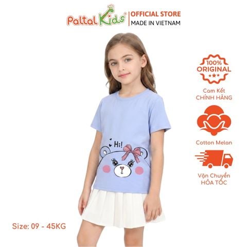 Áo Thun Cotton Melan Hình In Gấu Bé Gái Cao Cấp - 190 1410