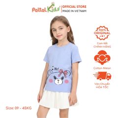 Áo Thun Cotton Melan Hình In Gấu Bé Gái Cao Cấp - 190 1410