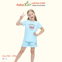 BST Mùa Xuân - Bộ Đùi Tay Ngắn Cotton Mỹ Bé Gái Cao Cấp - 025 2038