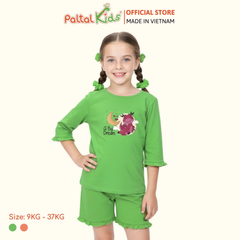 BST Mùa Thu - Bộ Đùi Tay Lỡ Cotton Mỹ Bé Gái Cao Cấp - 025 2073