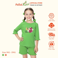 BST Mùa Thu - Bộ Đùi Tay Lỡ Cotton Mỹ Bé Gái Cao Cấp - 025 2073