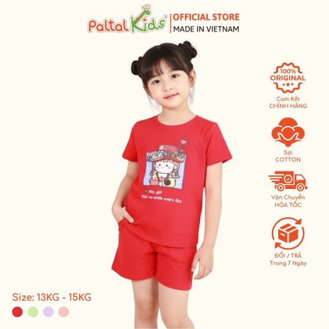 Đồ Bộ Đùi Cơ Bản Cotton Mỹ Bé Gái Cao Cấp - 025 2146 - Size 12