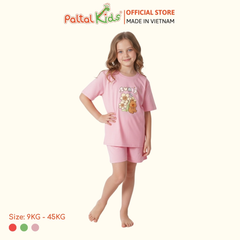 Đồ Bộ Đùi Form Rộng Hình In Capybara Cotton Mỹ Bé Gái Cao Cấp - 025 2159