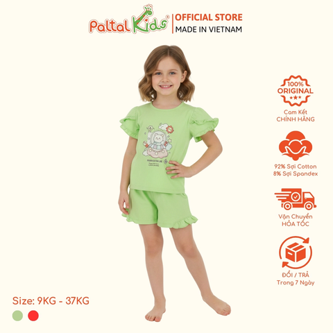 BST Mùa Xuân - Bộ Đùi Tay Ngắn Cotton Mỹ Bé Gái Cao Cấp - 025 2170