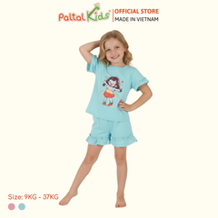 BST Mùa Xuân - Bộ Đùi Tay Ngắn Cotton Mỹ Bé Gái Cao Cấp - 025 2172