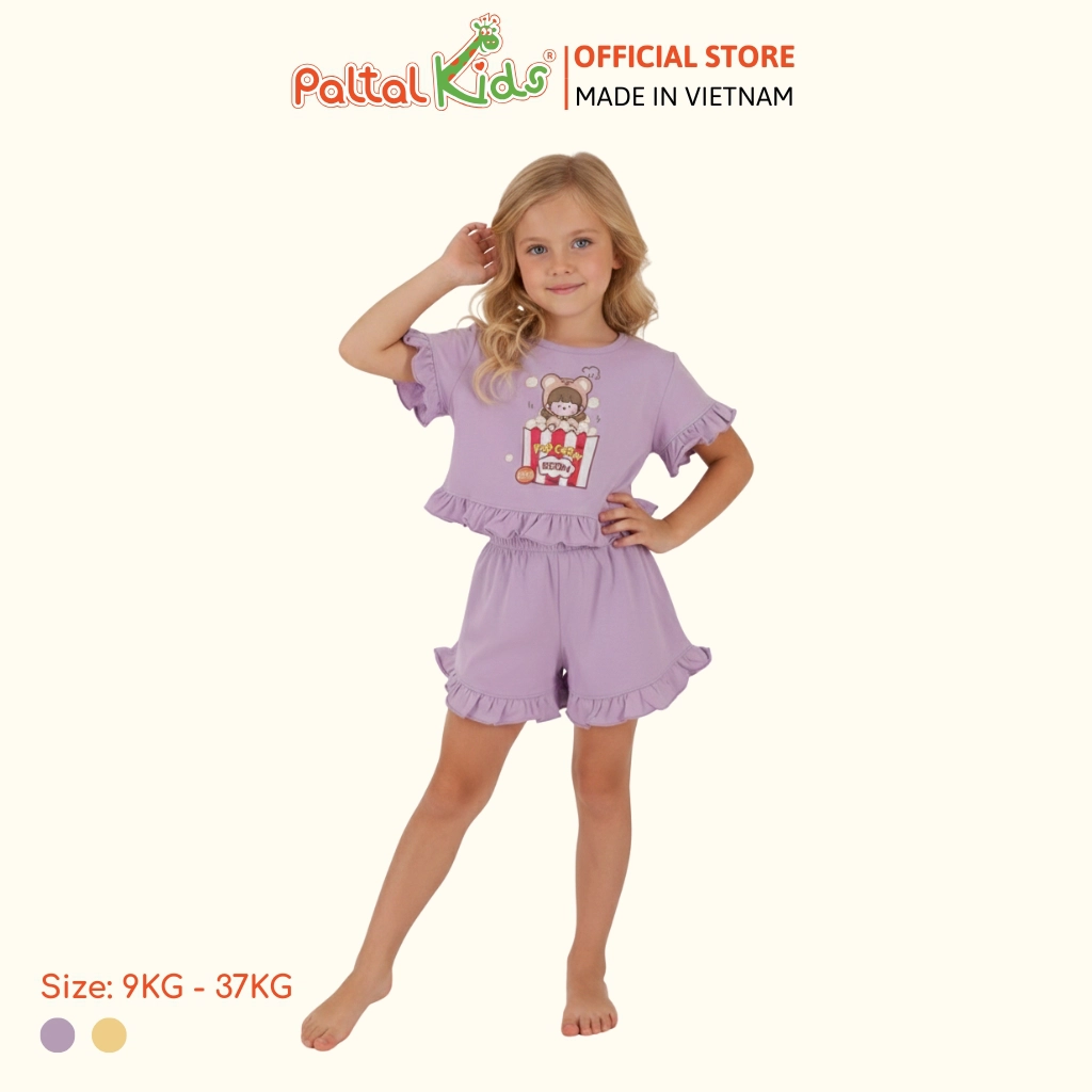 BST Mùa Xuân - Bộ Đùi Tay Ngắn Cotton Mỹ Bé Gái Cao Cấp - 025 2173