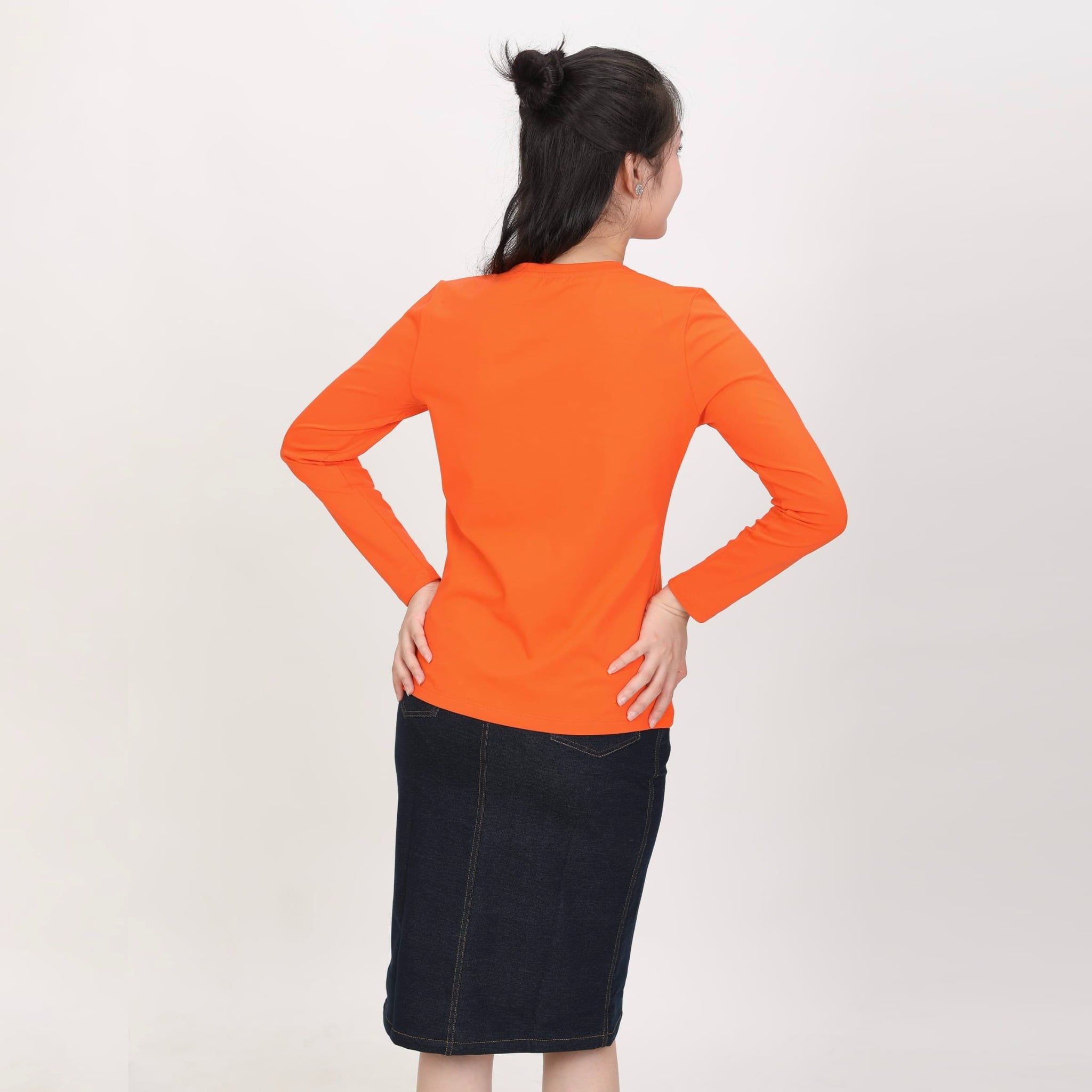 Áo thun nữ tay dài Cổ Tròn chất cotton siêu mát 020p 0263