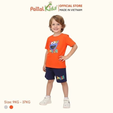 Đồ Bộ Đùi Cotton Mỹ Hình In Quái Vật Bé Trai Cao Cấp - 025 2113