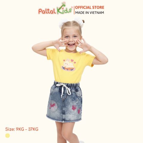 Áo Thun Cotton Mỹ Hình In Chú Thỏ Lười Biếng Bé Gái Cao Cấp - 020 1365
