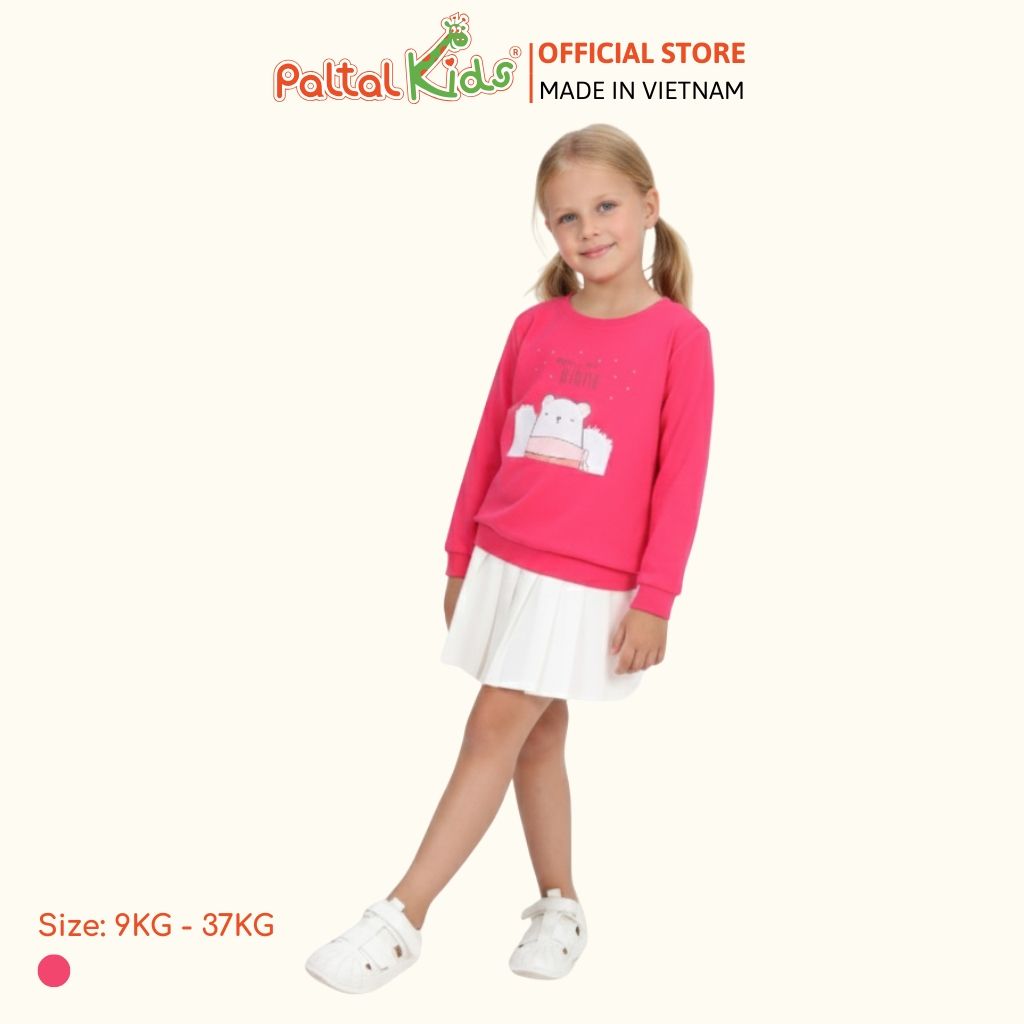 Áo Sweater Cotton Borib Hình In Gấu Bắc Cực Bé Gái Cao Cấp - 220 1377