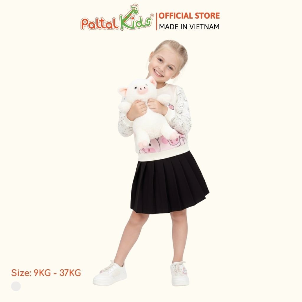 Áo tay dài chất Borip chất cotton siêu mát Cho Bé Gái 220p 1382