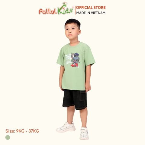 Áo Thun Cotton Mỹ Hình In Cún Ngầu Bé Trai Cao Cấp - 020 1399