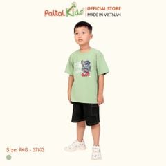 Áo Thun Cotton Mỹ Hình In Cún Ngầu Bé Trai Cao Cấp - 020 1399