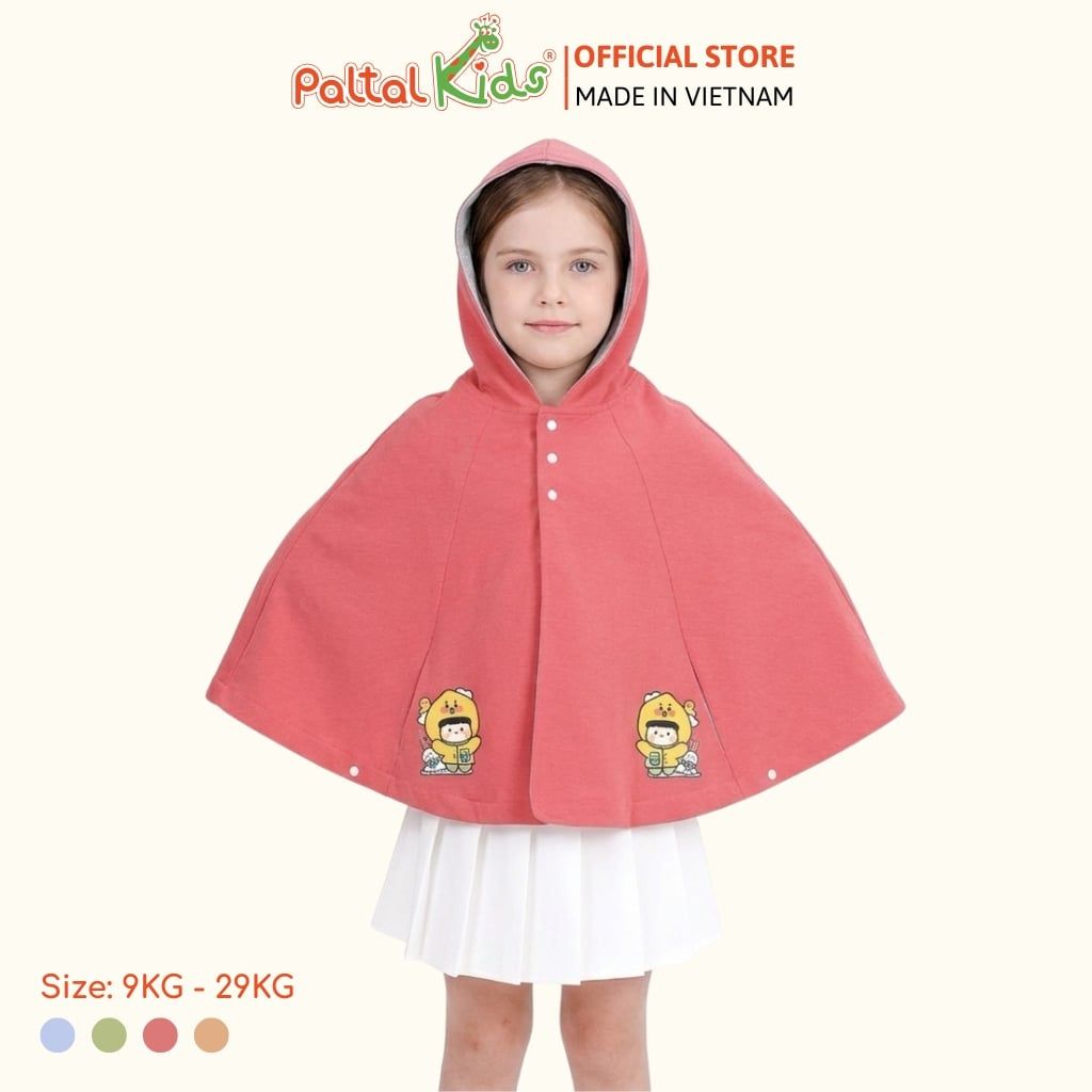 Áo Choàng Cánh Dơi Cotton Melan Bé Gái Cao Cấp - 191 4026