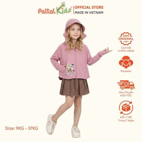Áo Khoác Croptop Poly Chống Nắng Hình In Nhân Vật Hoạt Hình Bé Gái Cao Cấp - 311 4038