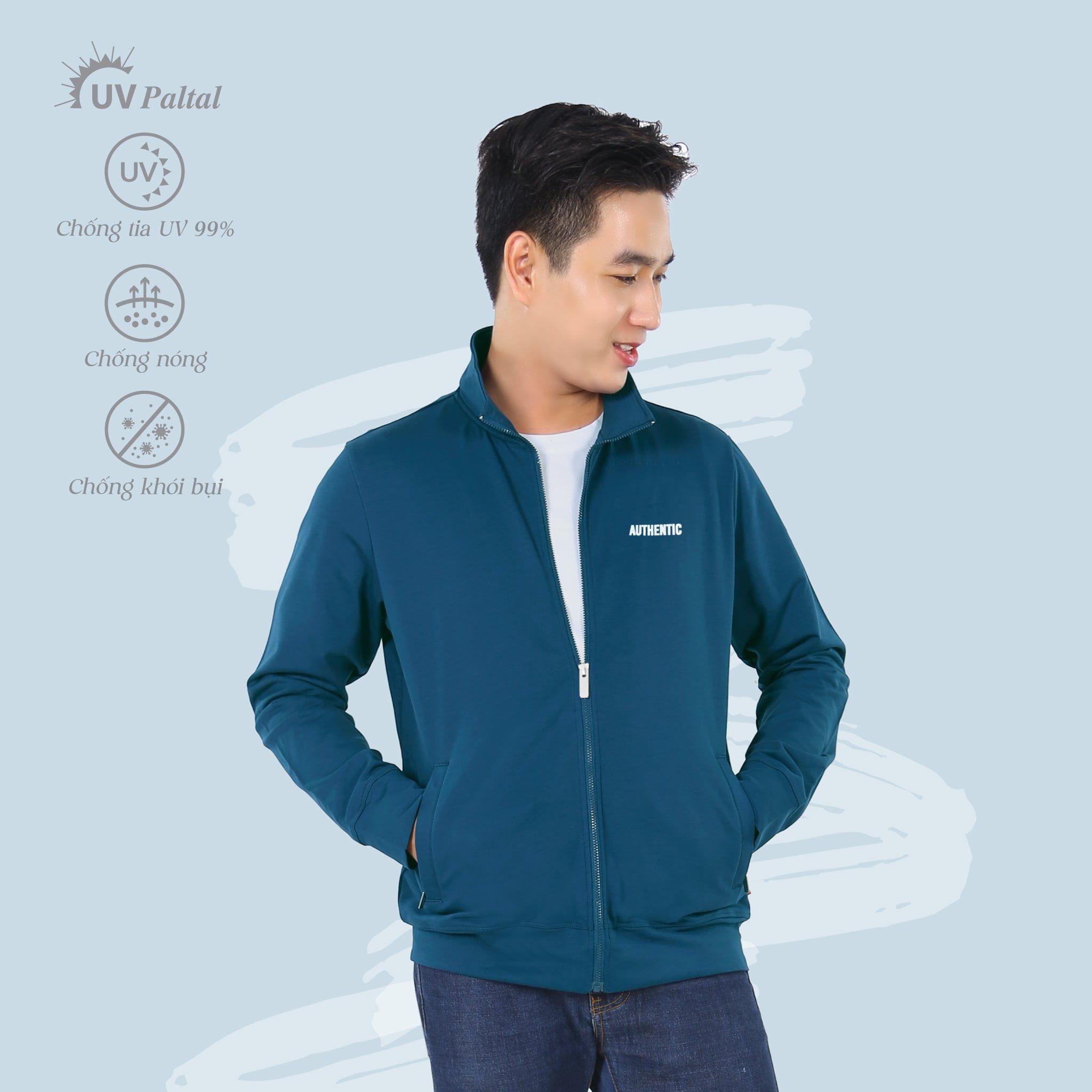 Áo khoác nam chống nắng, chống UV Không Nón chất vảy cá cotton siêu mát 431p 1201