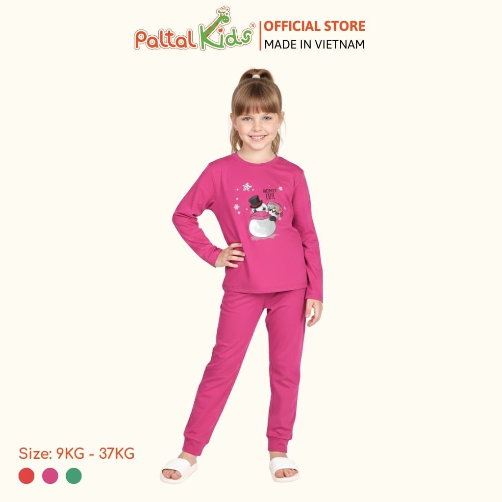 BST Mùa Đông - Đồ Bộ Tay Dài Cotton Mỹ Bé Gái Cao Cấp - 023 6037