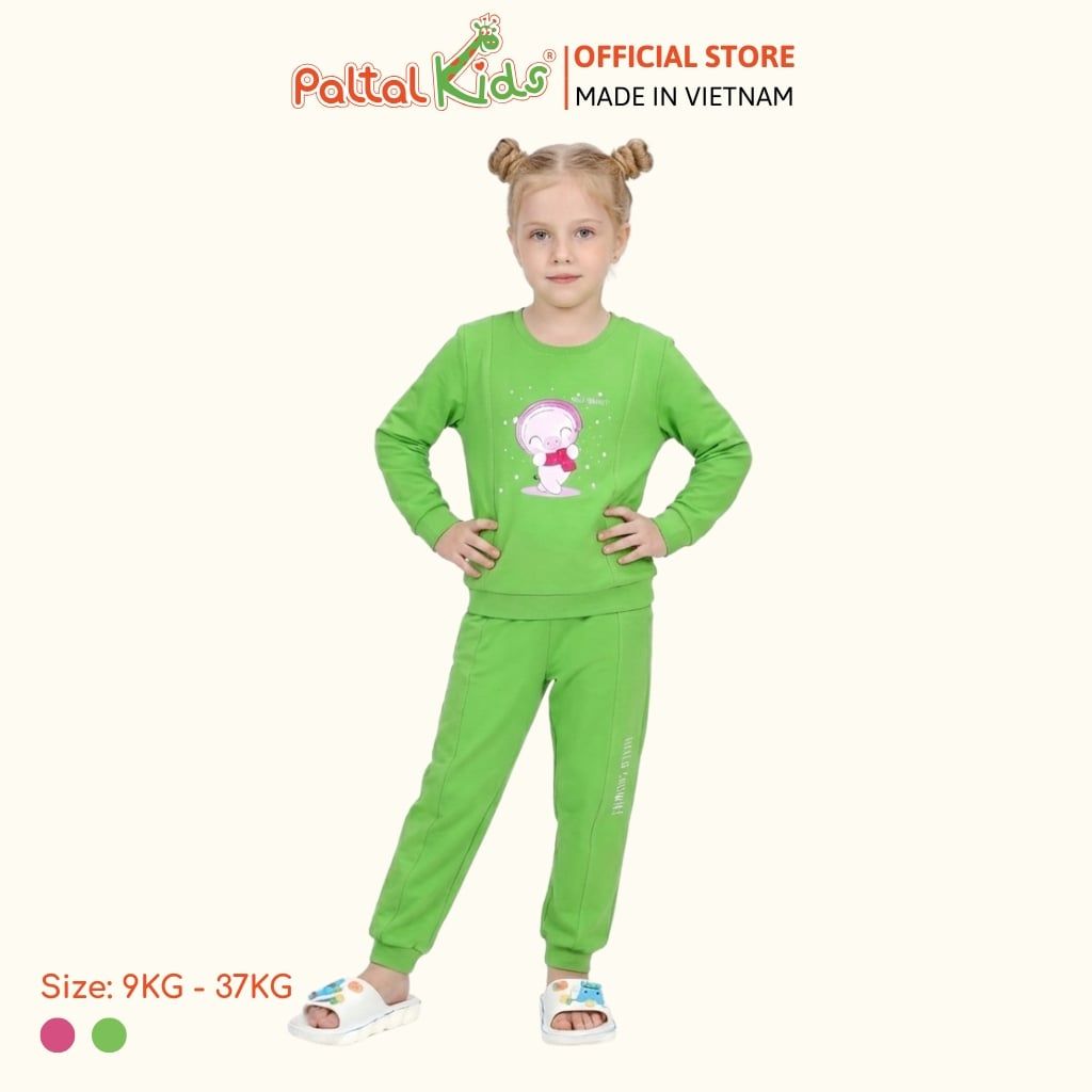 BST Mùa Đông - Đồ Bộ Tay Dài Cotton Mỹ Bé Gái Cao Cấp - 023 6018