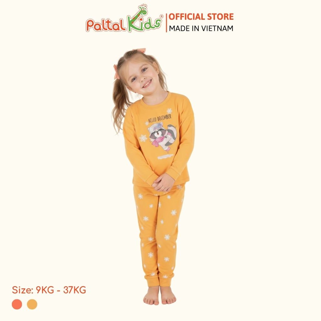 BST Mùa Đông - Bộ Dài Tay Dài Cotton Mỹ Bé Gái Cao Cấp - 023 6036