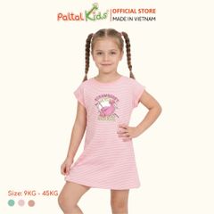 Đầm Dáng A Cánh Dơi Cotton Mỹ Hình In Mùa Hè Bé Gái Cao Cấp - 02C 8025