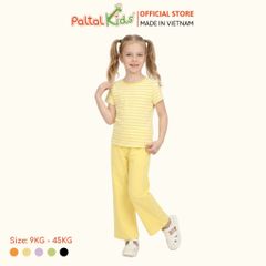 Đồ Bộ Dài Áo Dây Rút Cotton Viscose Bé Gái Cao Cấp - 023 6073