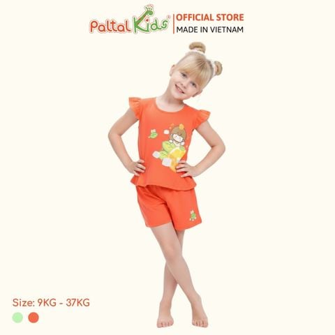 BST Mùa Hạ - Bộ Đùi Tay Ngắn Cotton Mỹ Bé Gái Cao Cấp - 025 5156