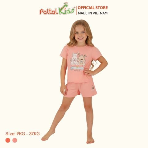 BST Mùa Xuân - Bộ Đùi Tay Ngắn Cotton Mỹ Bé Gái Cao Cấp - 025 2168
