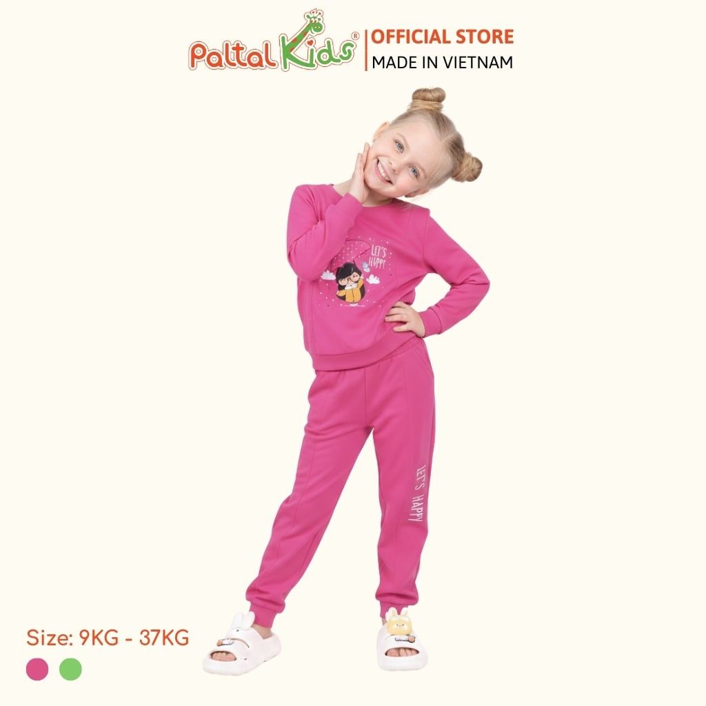 BST Mùa Đông - Bộ Dài Tay Dài Cotton Mỹ Bé Gái Cao Cấp - 023 6034