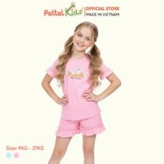 BST Mùa Xuân - Bộ Đùi Tay Ngắn Cotton Mỹ Bé Gái Cao Cấp - 025 5153