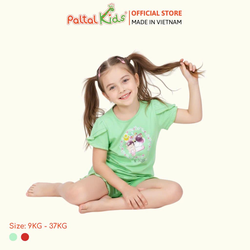BST Mùa Xuân - Bộ Đùi Tay Ngắn Cotton Mỹ Bé Gái Cao Cấp - 025 5154