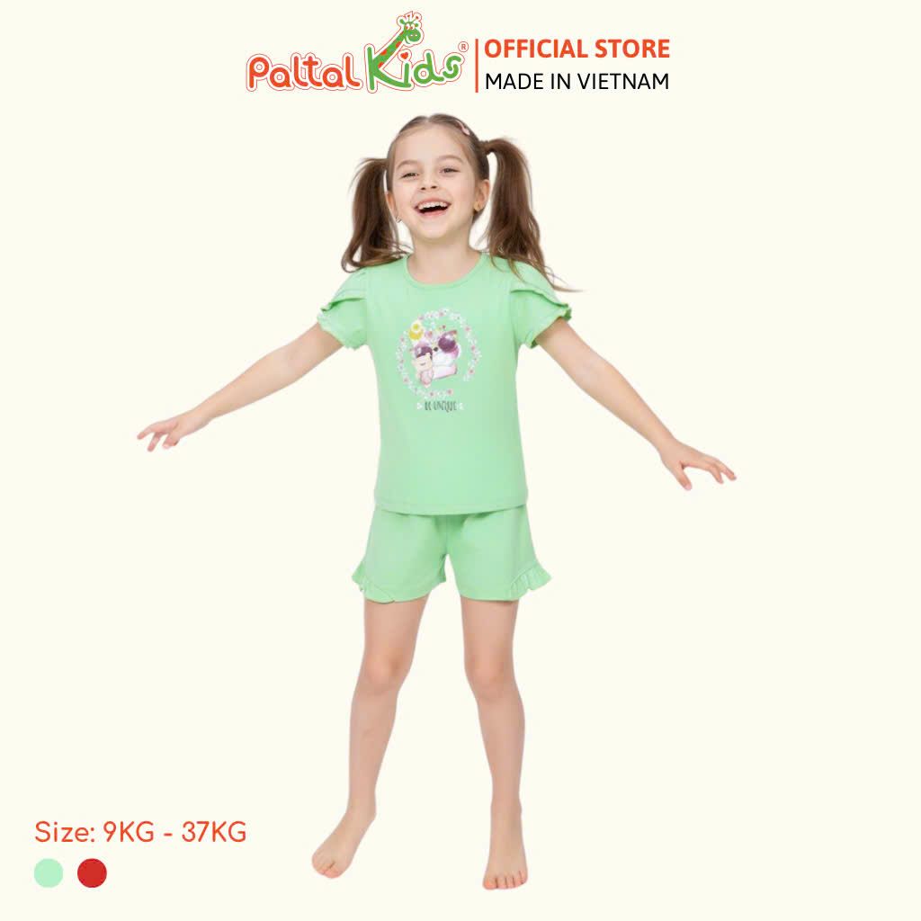 BST Mùa Xuân - Bộ Đùi Tay Ngắn Cotton Mỹ Bé Gái Cao Cấp - 025 5154