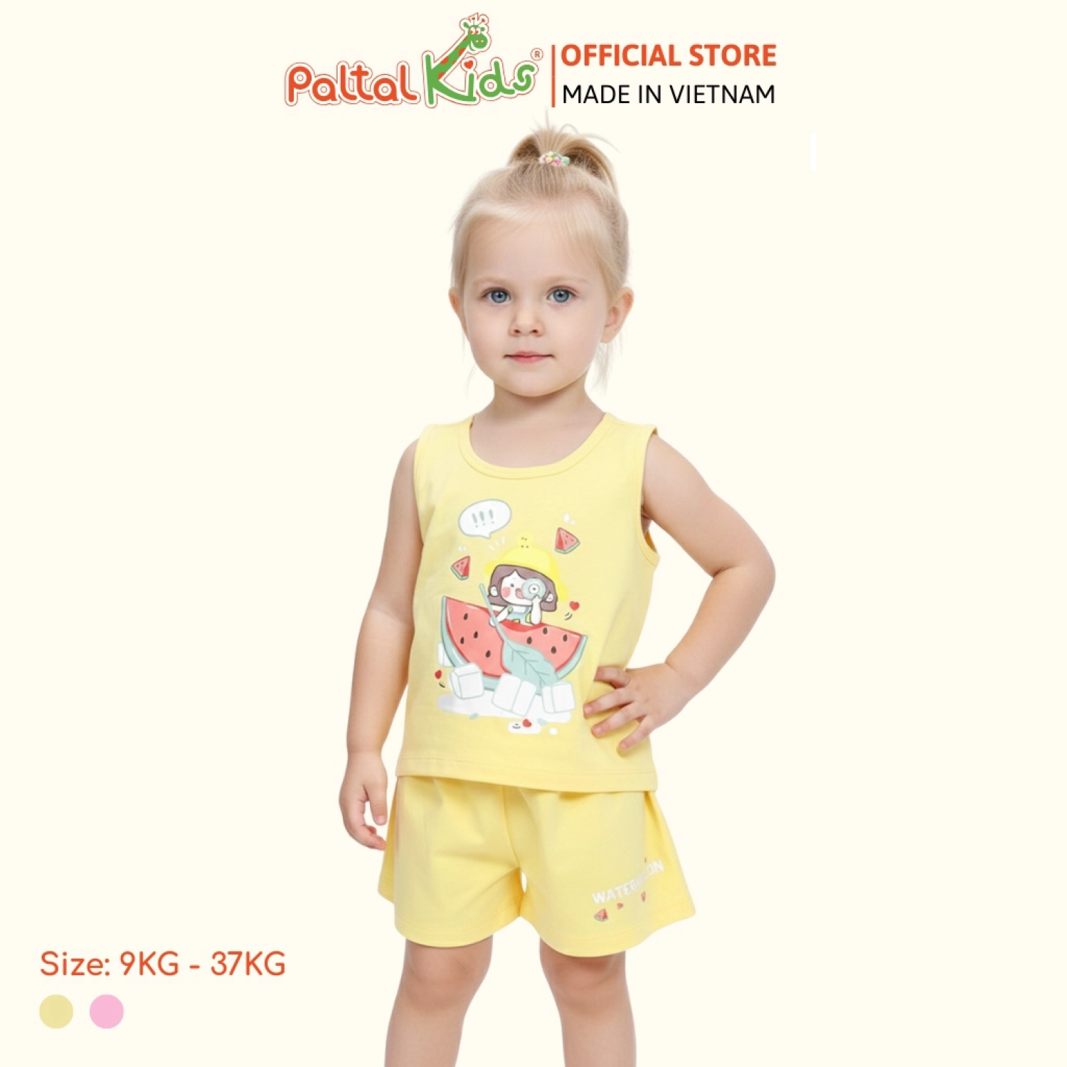BST Mùa Hạ - Bộ Đùi Tay Ngắn Cotton Mỹ Bé Gái Cao Cấp - 025 2163