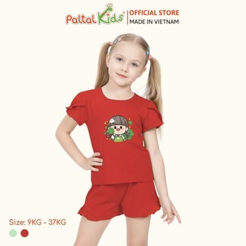 BST Mùa Xuân - Bộ Đùi Tay Ngắn Cotton Mỹ Bé Gái Cao Cấp - 025 2027