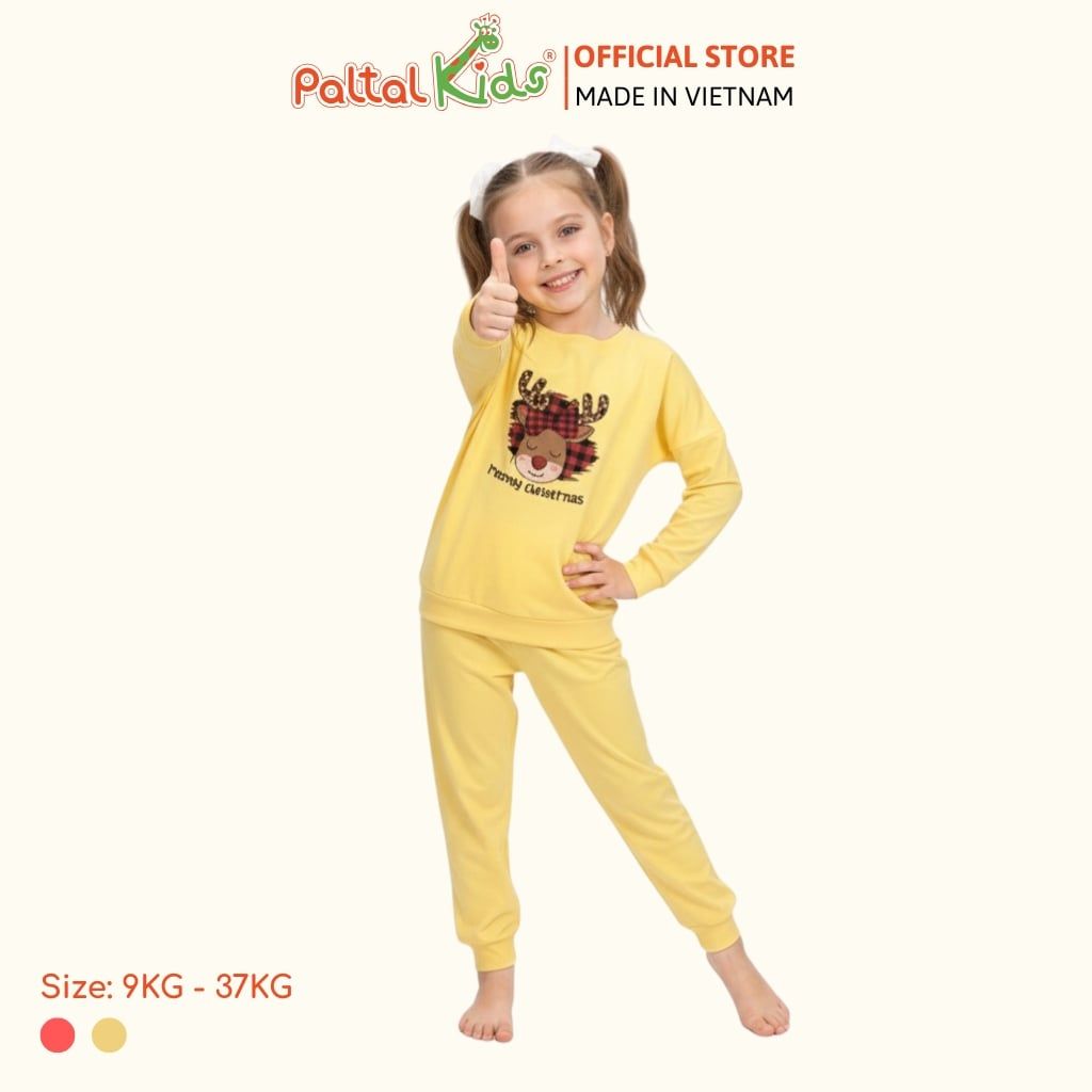 BST Mùa Đông - Bộ Dài Tay Dài Cotton Mỹ Bé Gái Cao Cấp - 023 6080