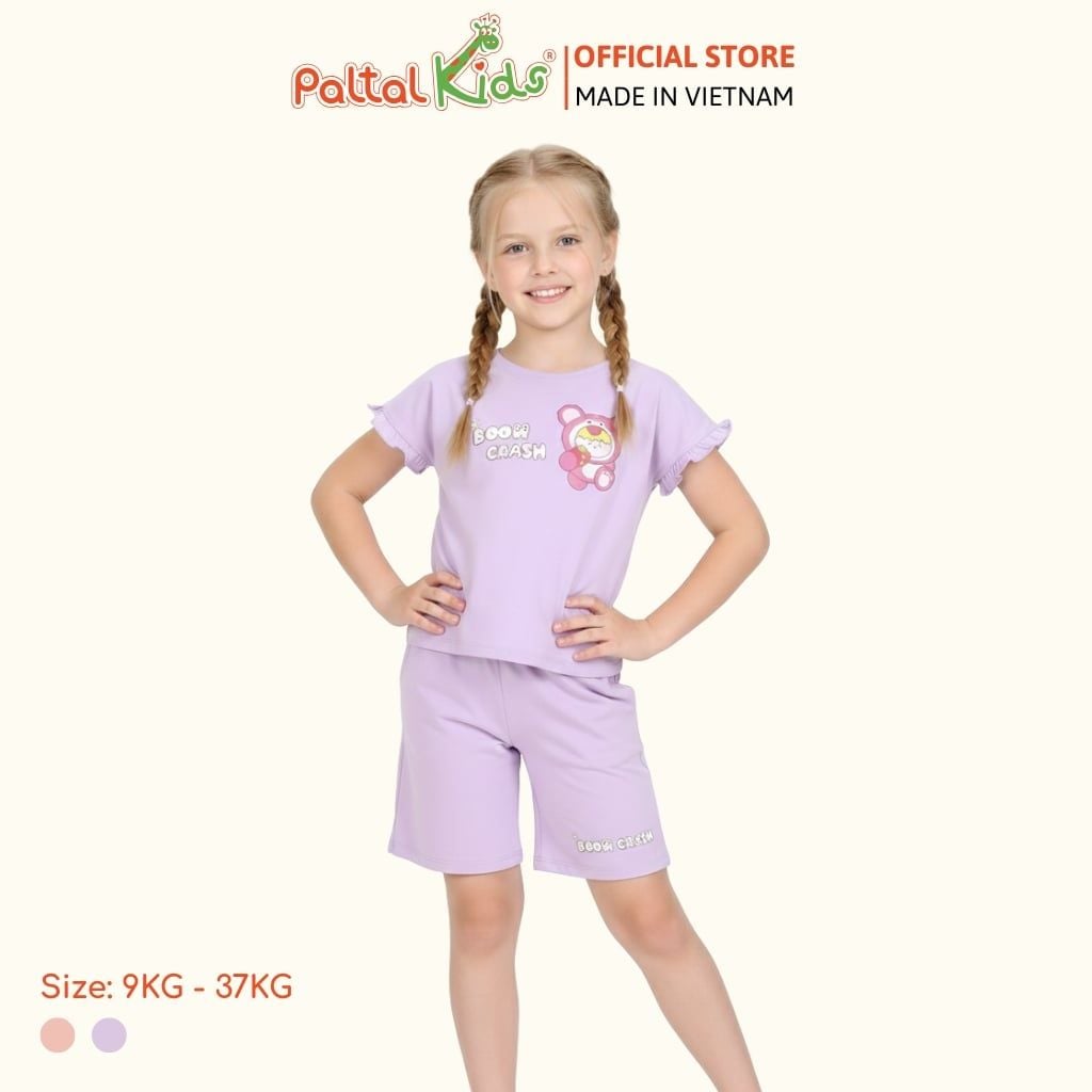 BST Mùa Thu - Bộ Đùi Tay Lỡ Cotton Mỹ Bé Gái Cao Cấp - 025 5198