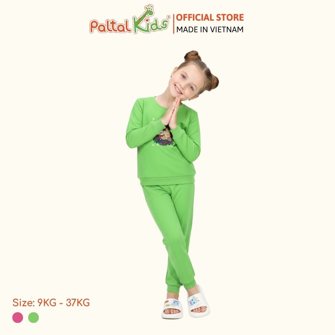 BST Mùa Đông - Bộ Dài Tay Dài Cotton Mỹ Bé Gái Cao Cấp - 023 6085