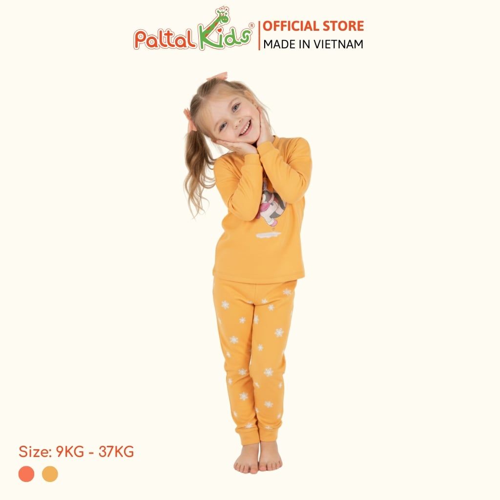 BST Mùa Đông - Bộ Dài Tay Dài Cotton Mỹ Bé Gái Cao Cấp - 023 6036