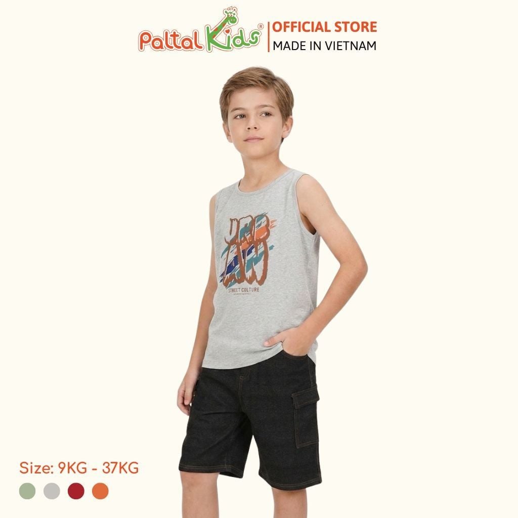 Áo Thun Sát Nách Hình In Urban Cotton Mỹ Bé Trai Cao Cấp - 020 1418