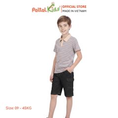 Áo Thun Polo Cotton Sọc Gân Bé Trai Cao Cấp - 020 1420