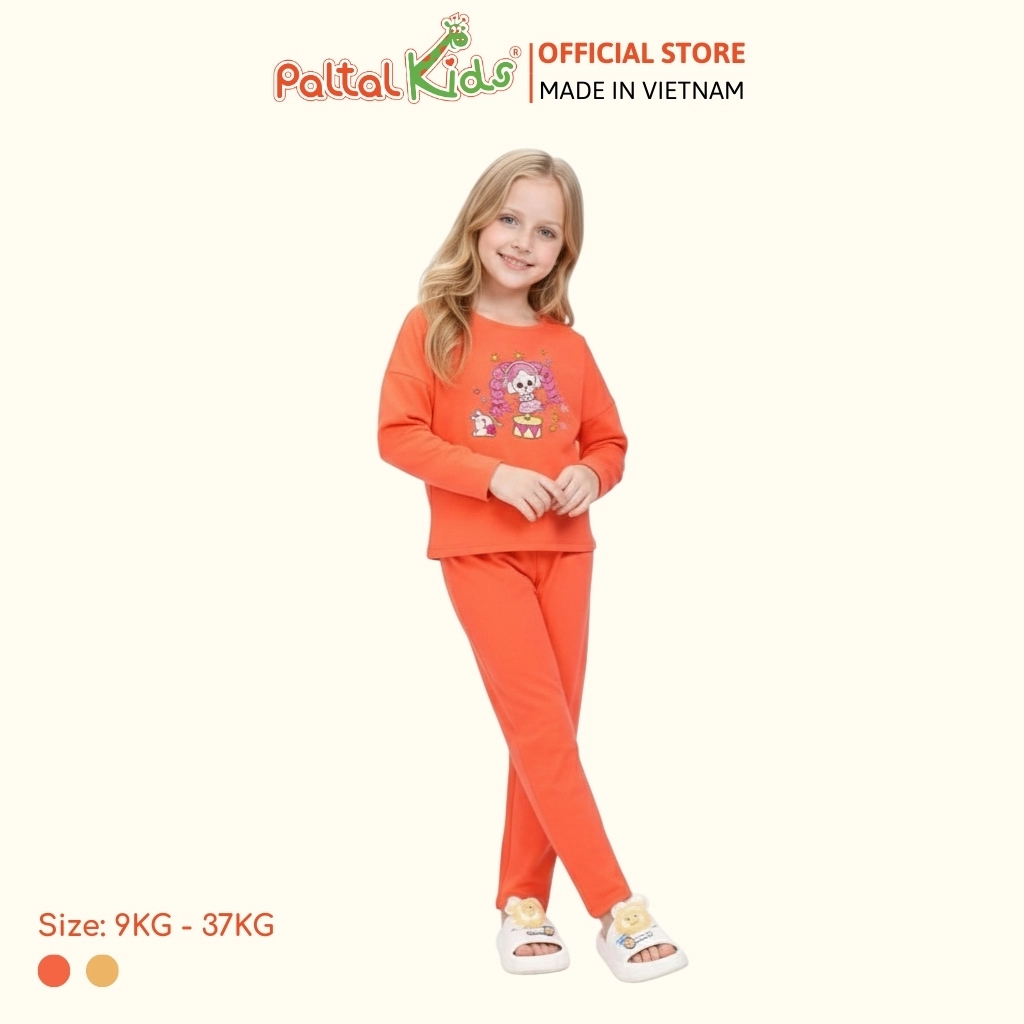 BST Mùa Đông - Bộ Dài Tay Dài Cotton Mỹ Bé Gái Cao Cấp - 023 6084