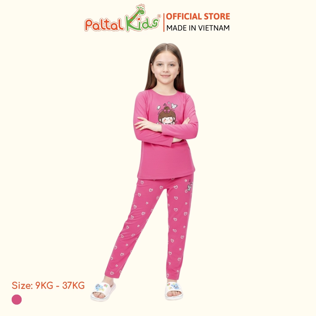 BST Mùa Đông - Bộ Dài Tay Dài Cotton Mỹ Bé Gái Cao Cấp - 023 6088