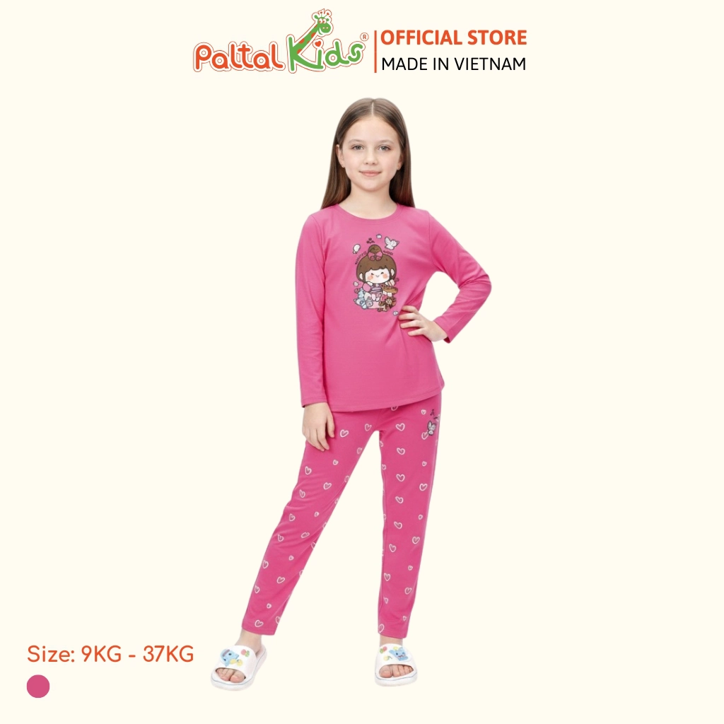 BST Mùa Đông - Bộ Dài Tay Dài Cotton Mỹ Bé Gái Cao Cấp - 023 6088